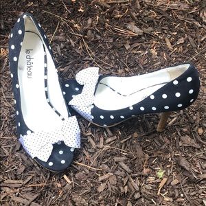 Le Chateau Canada - polkadot peep toe high heels